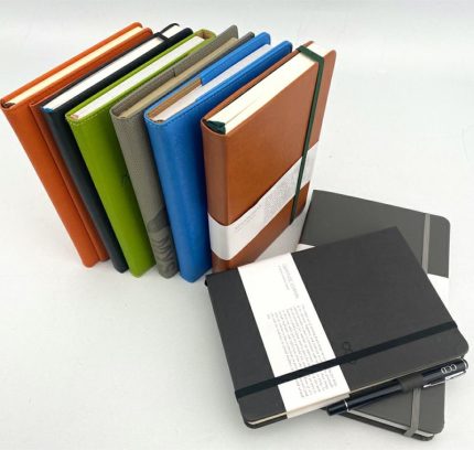 Promotional gifts Stationary Business Custom Logo Printed Debossed Soft Black PU Planner A4 A5 Leather Journal Notebooks