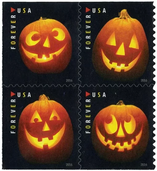 Jack-O'-Lanterns Forever Stamps