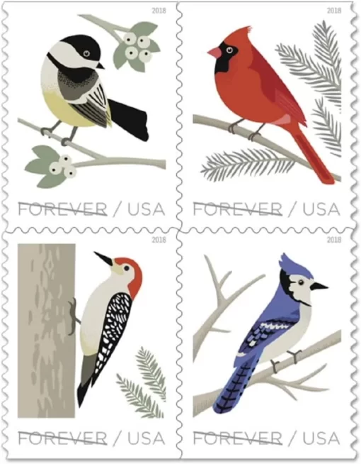 Birds in Winter Forever Stamps - Image 2