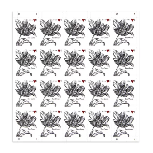 2015 Wedding Series: Vintage Tulip Two Ounce First Class Postage Stamps - Image 3