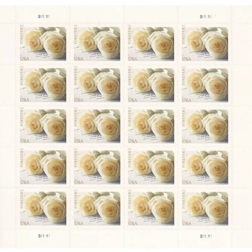 2011 Wedding Roses Commemorative Forever First Class Postage Stamps - Image 3
