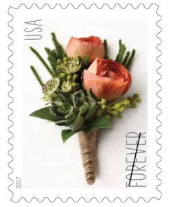 2017 Wedding Series Celebration Boutonniere Forever Stamps