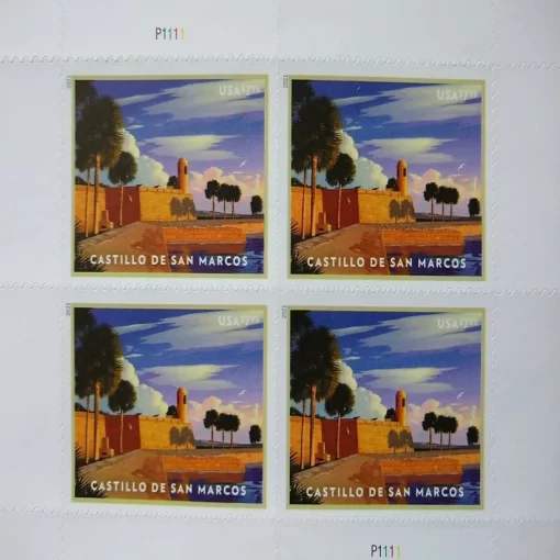 2021 USPS Castillo de San Marcos Priority Mail Postage Stamps - Image 2