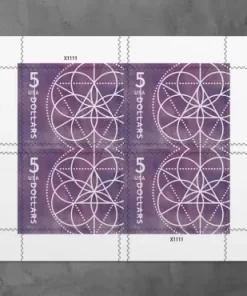 2022 $5 Floral Geometry Forever First Class Postage Stamp
