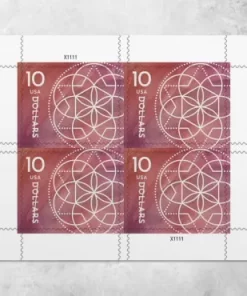 2023 $10 Floral Geometry Forever First Class Postage Stamp