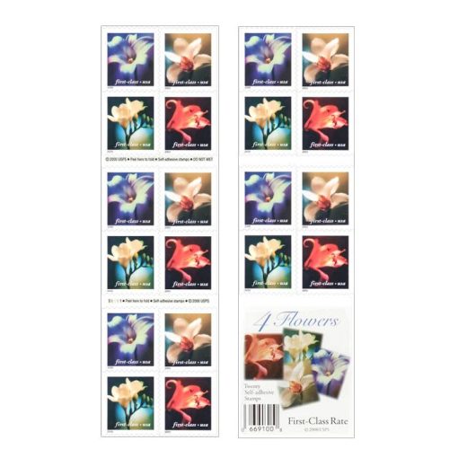 Four Flowers Stamps 2000 - Image 2