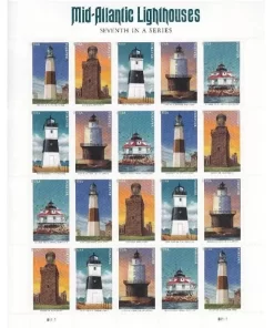 2021 Mid Atlantic Lighthouses Forever First Class Postage Stamps