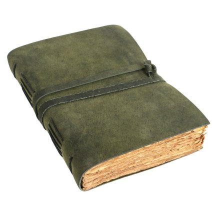 Vintage Leather Journal Handmade Pu Leather Journal Notebook Deckle Edge Paper Custom Logo Print Leather Journal Diary Notepad