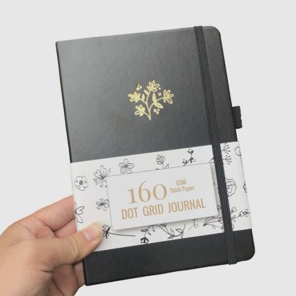 A5 Soft PU leather Notebook Dotted 5X5mm 160pgs 160gsm Writing paper Drawing Journal