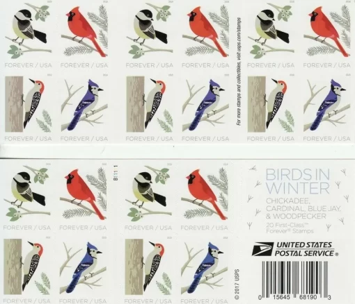 Birds in Winter Forever Stamps - Image 3