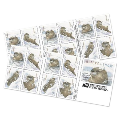 Otters in Snow Forever Stamps - Image 2