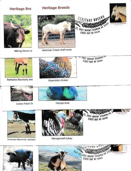 2021 Heritage Breeds Forever Stamps - Image 3