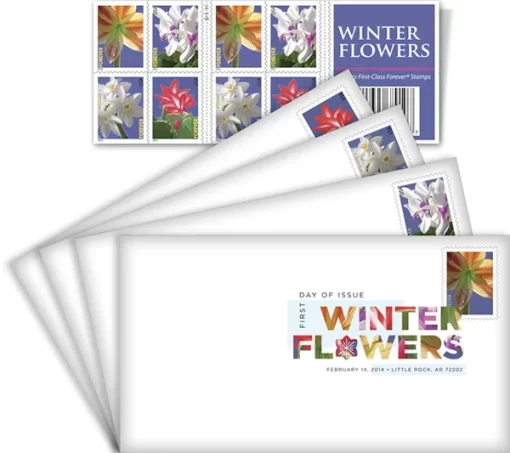 Winter Flowers Forever Stamps - Image 4