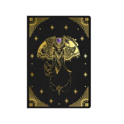 Custom Logo Printing Astrology Spiritual Handmade Manifestation Gratitude Journals Gemstone Planner Infused Leather Notebook