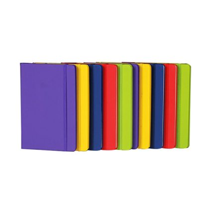 JH Stock Small MOQ Custom Logo Notebook PU Leather Cover A5 Hardcover Notebooks With Elastic Band