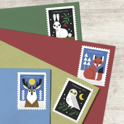 Winter Woodland Animals Forever Stamps - Image 3