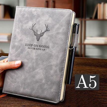 Hardcover Vintage Low Moq A5 Size Custom Printed Pu Leather Notebook