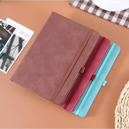 Stationery Custom Logo A5 Hardcover Travel Journal  Recycled Paper PU Leather Dot Grid Customized Paper Planner Notebooks