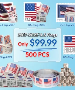 Limited Time Deal: $99.99 for 5 Rolls(500 Forever Stamps) - 2017/2018/2019/2022 Flag