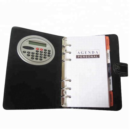 Personalized Top quality Customized Small Pocket leather diary Journals Notebook With Calculator