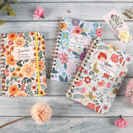 Luxury personalized printing design hardcover diary journal spiral gift notebooks