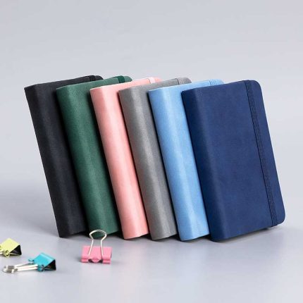 Factory Price A6 A7 Custom Logo Personalized Cute Vintage Small Black Pink Blue Mini pocket sublimation Notebook with Pen