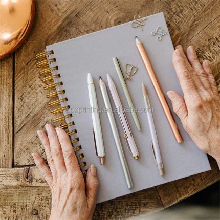 FSC Custom Spiral Personalized Printed Diary Happy Planner Paper Notebook For School Students Office Workers