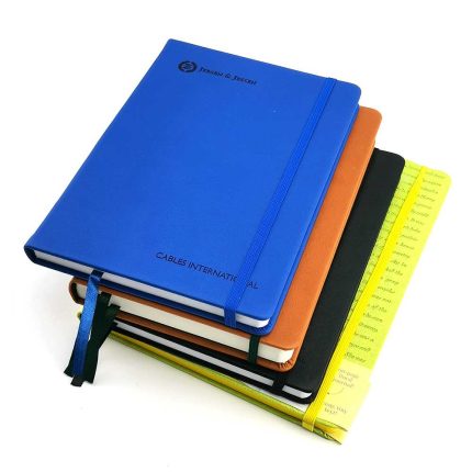 Hardcover fabric cheap price spiral wire O pu notebook personalized with custom lined pages