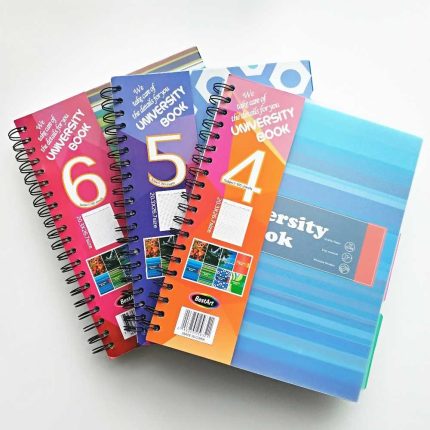 Personalized A4 Plastic Cover Custom Printed 5 Subject Double Spiral Notebook