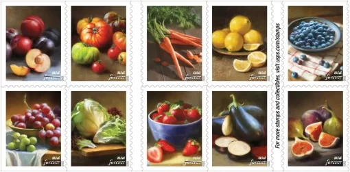 Fruits & Vegetables Forever Stamps - Image 2