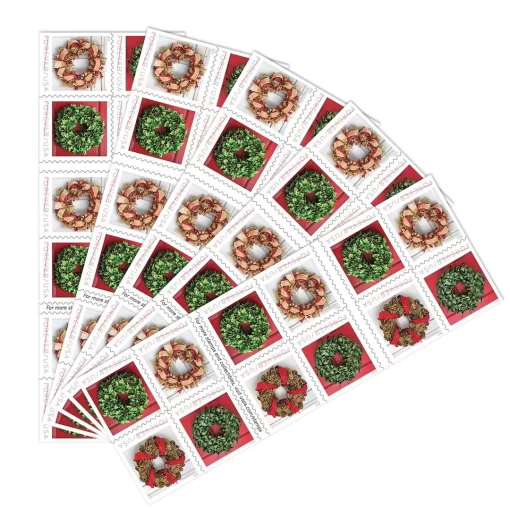 Holiday Wreaths Forever Stamps - Image 2