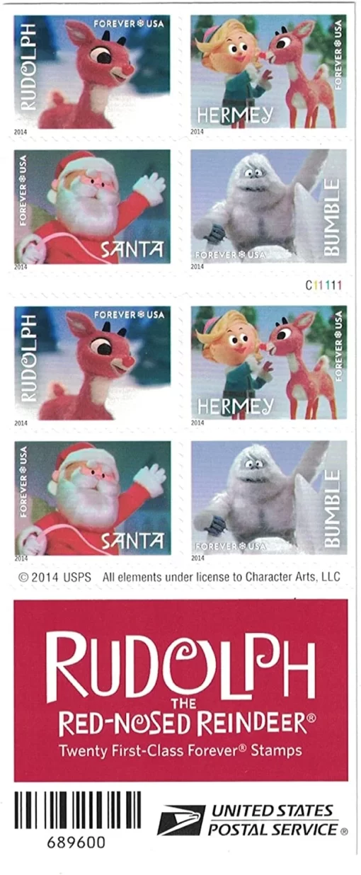 Rudolph the Red-Nosed Reindeer Forever Stamps - Image 2
