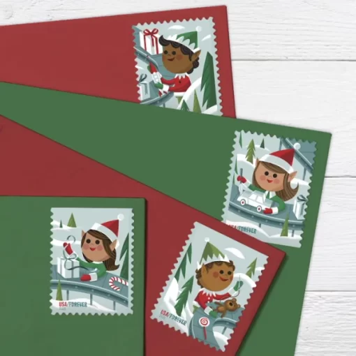 Holiday Elves Forever Stamps - Image 3
