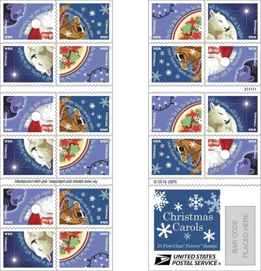 Christmas Carols Forever Stamps - Image 4